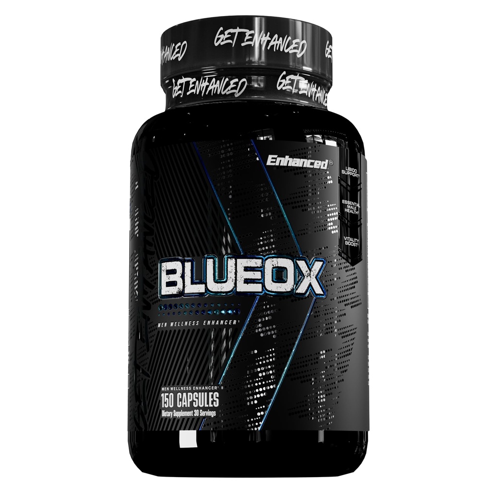 Forstærkede labs - Blue Ox Testosteron Booster - Natural Testosteron supplement til øget styrke & Testosteron til mænd (150 kapsler)