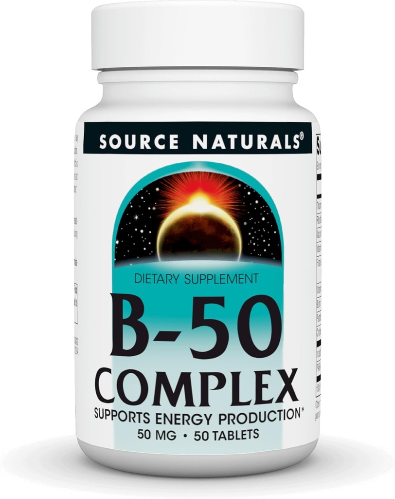 Source Naturals B- 50 Complex, Understøtter energiproduktion * - 50 tabletter