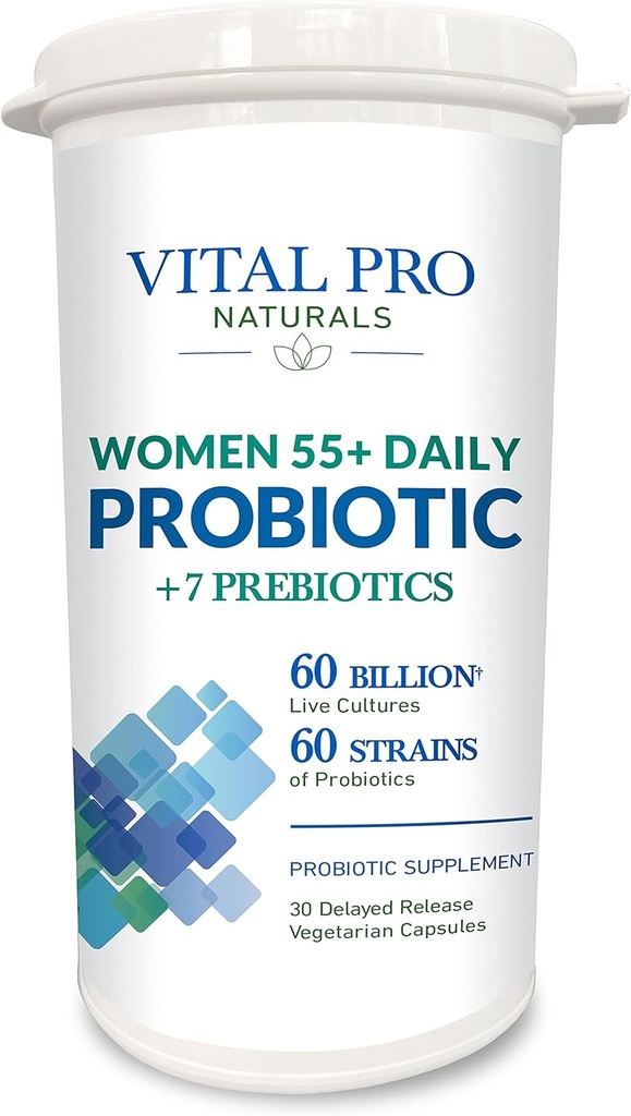 Vital Pro Naturals - Kvinder 55 + Daglig Probiotisk Plus Prebiotika 30 kapsler
