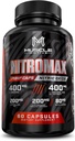 Nitrooxide Booster 3000mg med L- arginin, L- citrlin - Præ- workout supplement for muskelvækst, Stamina, Energi, Pumper, Vaskularitet - Non-GMO - 60 Kapsler
