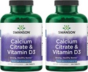 Swanson Calcium Citrate & D3- vitamin 250 Tabs (2 Pack)