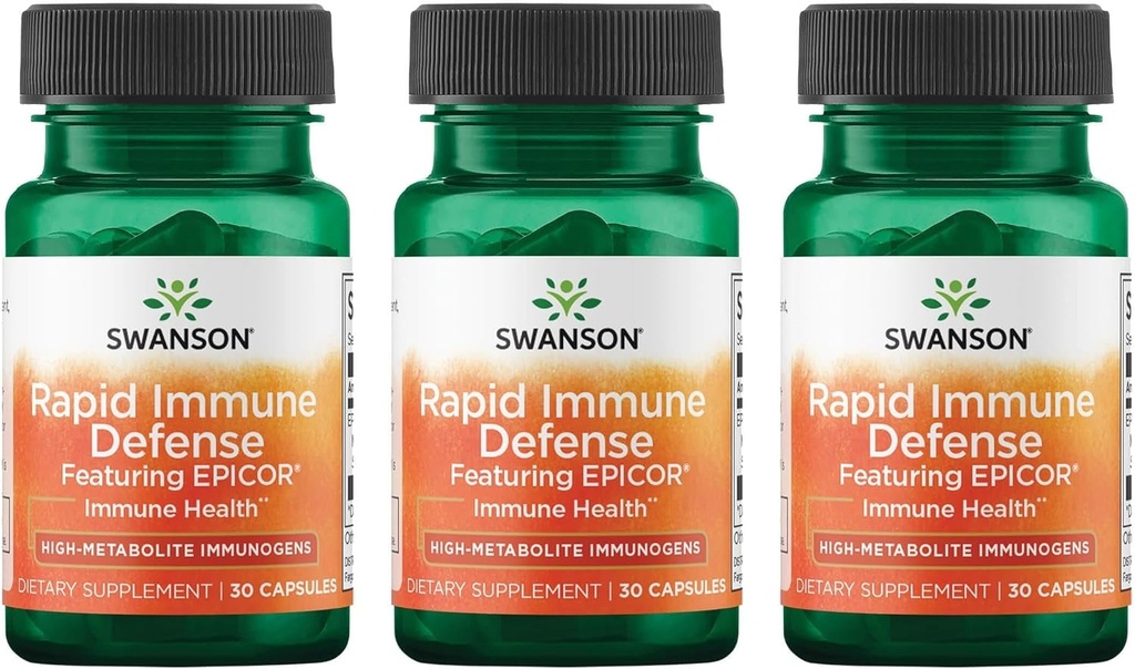 Swanson Rapid immunforsvar med Epicor 500 mg 30 Caps (3 stk.)