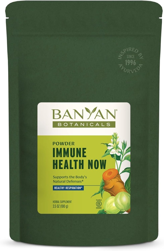 Banyan Botanicals immunforsvar nu - Organisk immunsupplement - pulveriserede urter til lunger, luftveje og immunsystem support * - 3.5oz - Ikke GMO bæredygtigt sourced Vegan