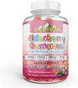 Sort Sambucus Elderberry Gummies med Propolis & Echinacea + C-vitamin Antioxidant Flavonoider Immunsystemet Booster for Kid & Voksen Vegan Friendly Buddy 124; Raspberry Flavored. 100 Antal