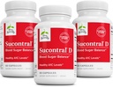 Terry naturligt Sucontral D - B- Complex & Folate Supplement - Kulhydrat Metabolisme Support - Vitamin & Mineral Supplement med zink & chrom - 60 kapsler (pakning med 3)