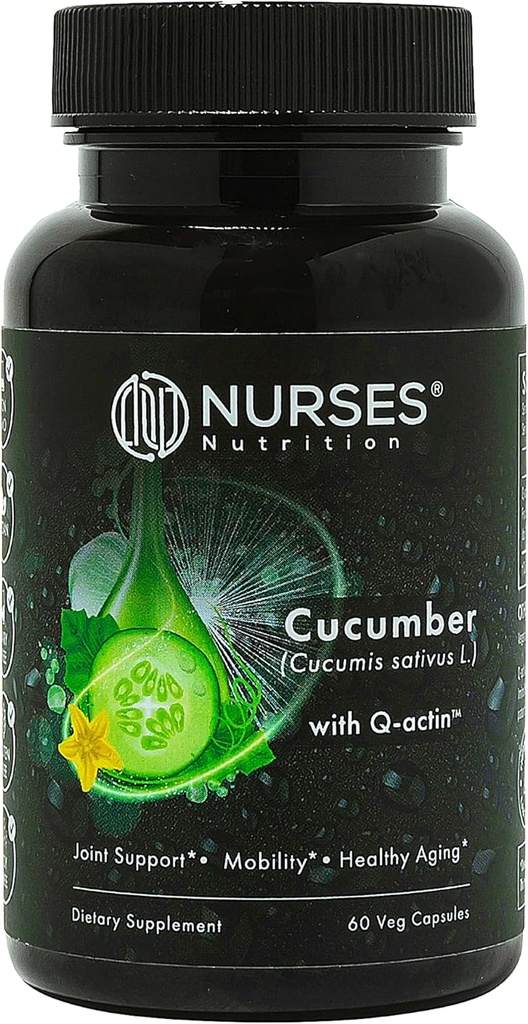 Klinisk studier - fælles sundhed & inddrivelse - Premium Cuckumber tillæg med Q Actin - 2 måneders levering - 60 kapsler - tredjepart testet - Vegan Gluten Free