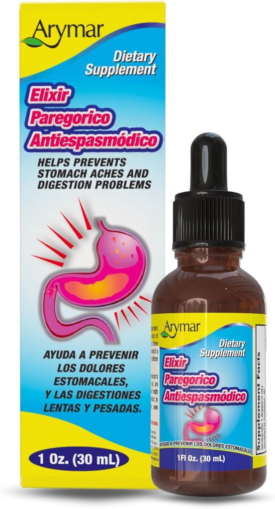 Arymar Elixir Paregorico Antiespasmodico - fordøjelsesstøtte supplement - 1 oz