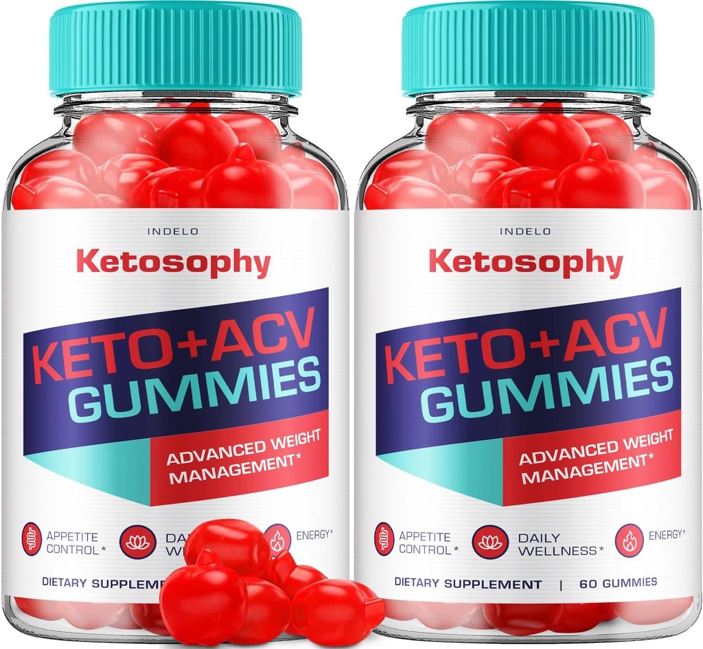 (2 Pack) KetoSophy Keto ACV Gummies - Advanced Weight Loss KetoSophy Keto Plus Gummies Apple Cider Vinegaard KetoSophy ACV Gummies Weight Management Kosttilskud Anmeldelser Mænd Kvinder (120 Gummies)