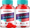 (2 Pack) KetoSophy Keto ACV Gummies - Advanced Weight Loss KetoSophy Keto Plus Gummies Apple Cider Vinegaard KetoSophy ACV Gummies Weight Management Kosttilskud Anmeldelser Mænd Kvinder (120 Gummies)