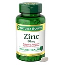 Naturens Bounty Zink 50mg, immunforsvar & antioxidant supplement, fremmer hudsundhed, 1 Caplet Per dag, Gluten Free, 250 Vegetar Caplets
