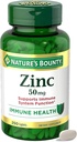 Naturens Bounty Zink 50mg, immunforsvar & antioxidant supplement, fremmer hudsundhed, 1 Caplet Per dag, Gluten Free, 250 Vegetar Caplets