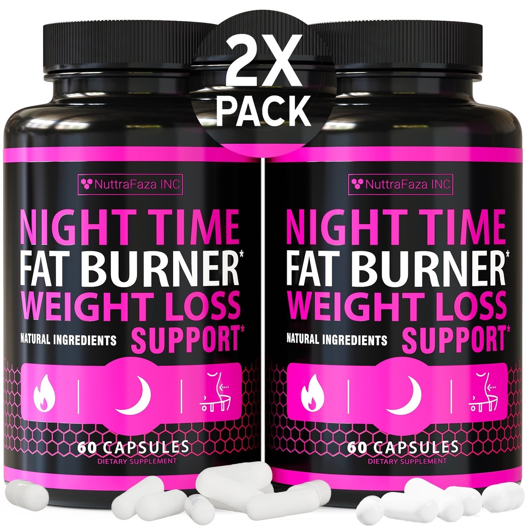 (2 Pack) Nat Time Vægttab piller til kvinder - Avanceret vægttab supplement - Fedtforbrænder til kvinder - Diet piller, der arbejder hurtigt - Belly Fat Burner - Appetite Suppressant - Made in USA