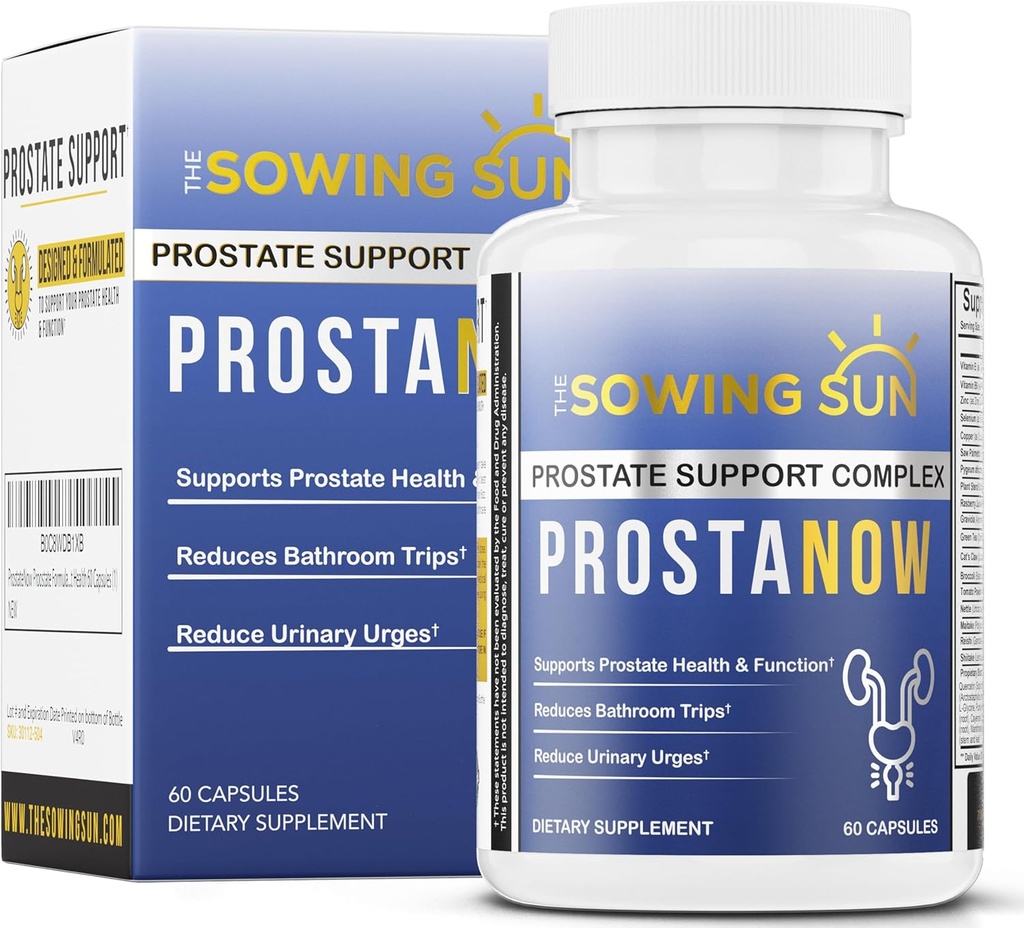 ProstaNow Prostata Formel, Saw Palmetto for mænd, Reducere hyppig vandladning, Understøtter Bregen & Urinary Sundhed, Reducere vågning op om natten at urinere, Urinary Tract Sundhed - 60 kapsler (1)