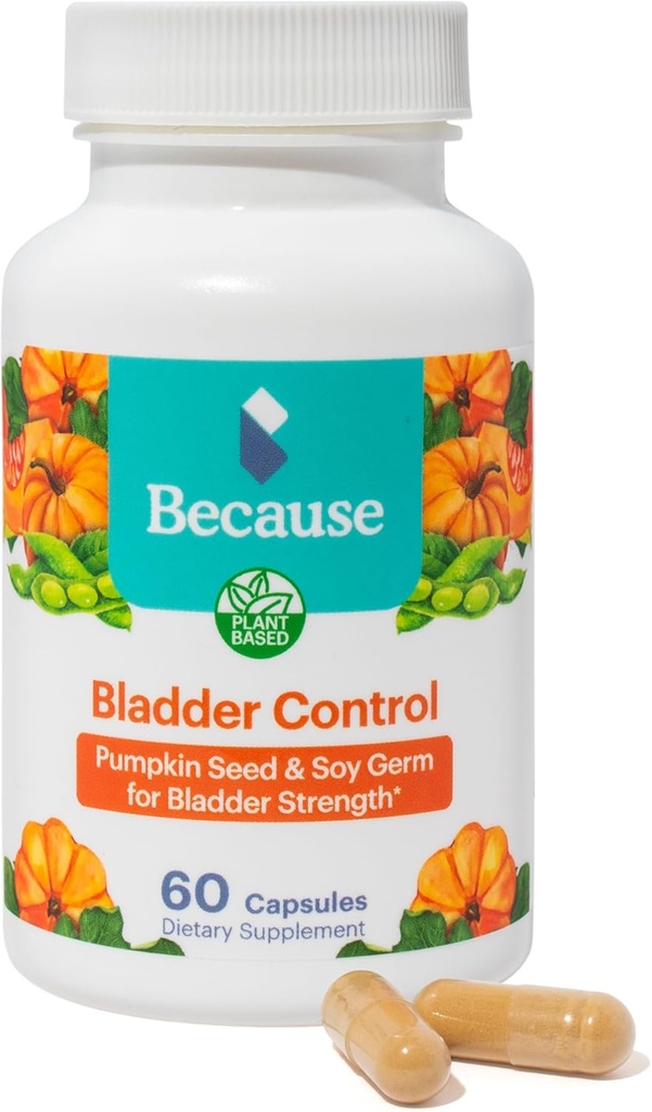 Fordi Brege Relief supplement med græskar frø ekstrakt - 60 kapsler (1 flaske) - hjælper med at reducere nødsituation & hyppighed, understøtter stærke bækkenbund Muskler, Vegan & Non- GMO, Lavet i USA