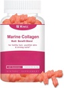 Marine collagen gummies- Multi- Benefit Blend af vitamin collagen gummies for sund hudstøtte med C-vitamin, zink og biotin, hydrolyseret collagen. (1 pakke)