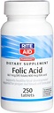 Rite aid folinsyre, 667 mcg DFE Folate / 400 mcg folinsyre, 250 tabletter