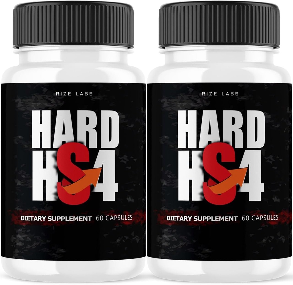 rize laboratorier Hard HS4 Kapsler, Hard HS4 for mænds sundhed, Hard HS4 Ekstra styrke piller, Hard HS4 Mand Support for total ydeevne, Hard HS4 Maksimal formel Anmeldelser (120 Kapsler) (pakke af 2)