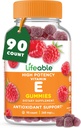 Levende E-vitamin Gummier • 124; 268mg • 124; Great Tasting E-vitamin • Kosttilskud • 124; Hud, Øje - og immunfunktion • 124; VIT E for voksne, Mænd, Kvinder • 124; 90 Gummier