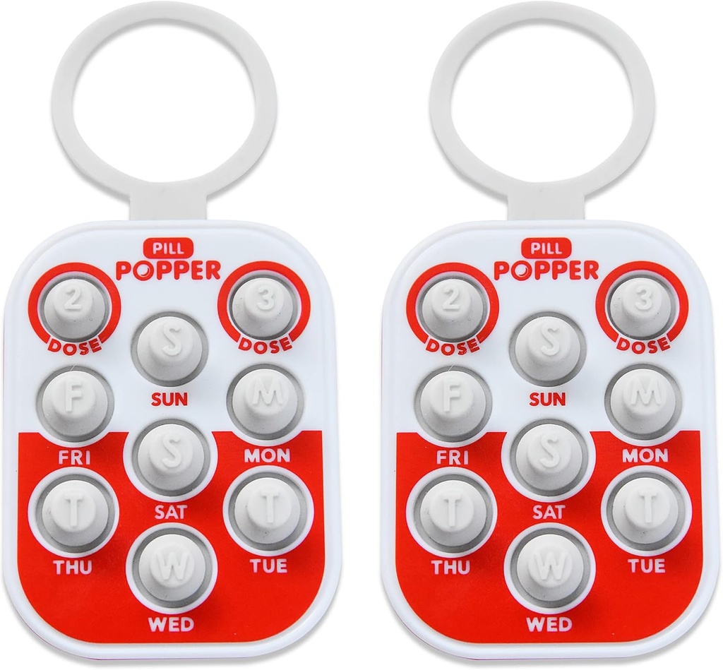 Pille Popper - Hukommelseshjælpemidler Medicin Dose Tracker (2 Pack)