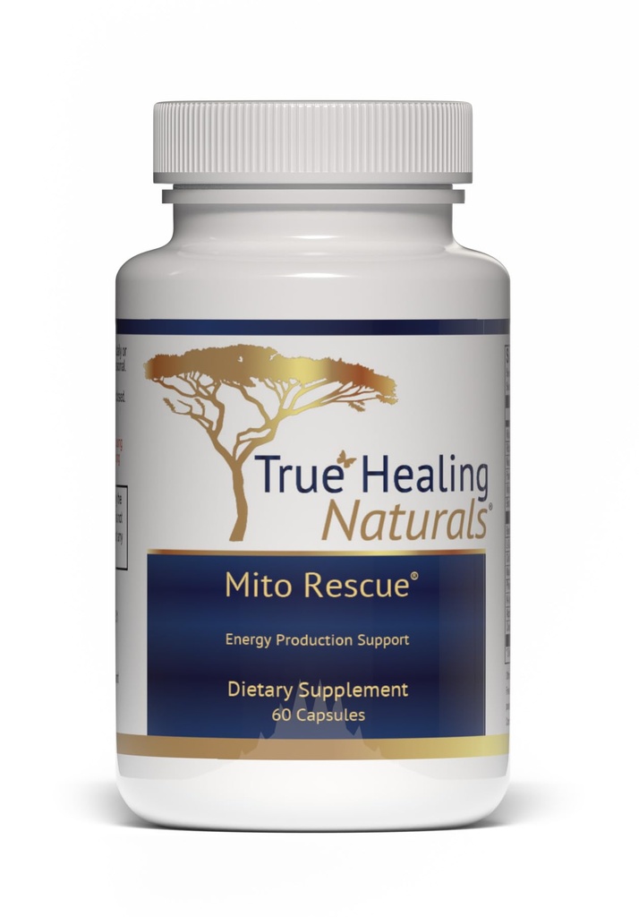 True Healing Naturals - Mito Rescue, Mitokondriel Support Support, 60 Vegetariske Kapsler