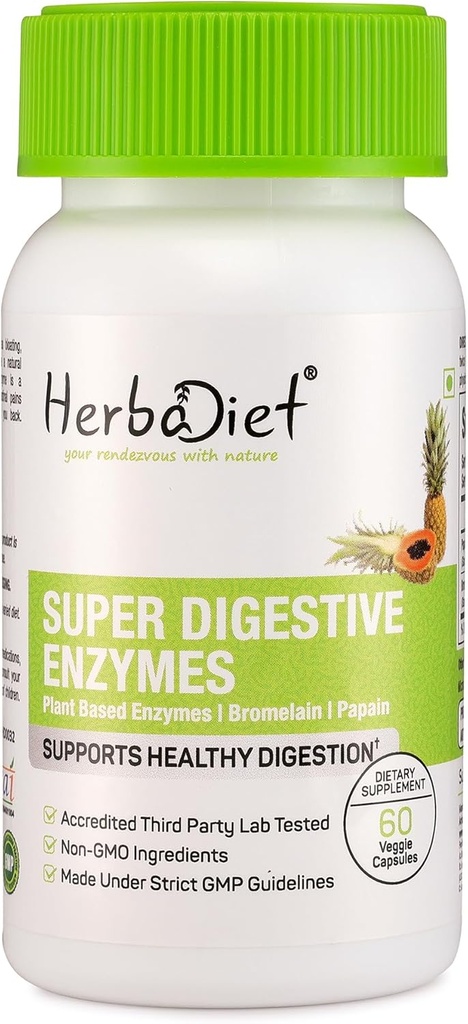 Herbadet fordøjelsesmiddel Enzyme Kosttilskud