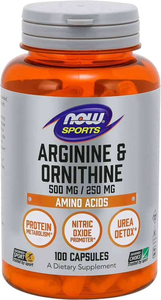 Nu fødevarer Arginin Ornithin 100 Caps