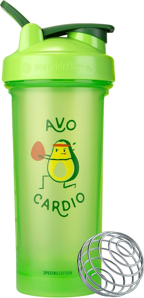 BlenderBottle Just for Fun Classic V2 Shaker Bottle Perfekt til Protein Shakes og Pre Workout, 28-Ounce, Avo Cardio