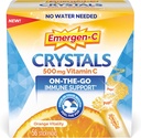 Emergen- C krystaller, On- the- Go Emergen- C immunstøtte supplement med vitamin C, B vitaminer, zink og mangan, Orange Vitality - 56 Stick Packs