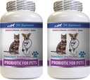 Hundeprobiotika og fordøjelsesenzymer Pulver - PROBIOTICS for kæledyr - Hunde Katte - Bad Gas og åndedræt Treatings - Avanceret immunboost - Hundeprobiotika for dårlig ånde - 2 Flasker (120 Treates)