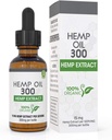 Absolute Nutrition Hamp Oil 300mg - 100% Organic Hamp Drops - Rig i Omega Fedtsyrer 3 6 9 - Vokset og Lavet i USA - med MCT Oil