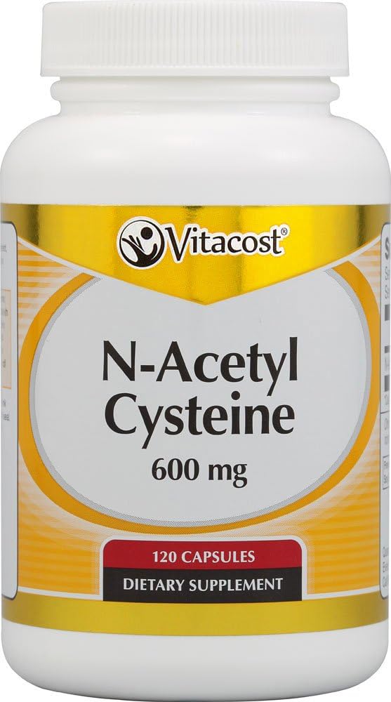 Vitacost N- acetyl cystein (NAC) -- 600 mg - 120 kapsler