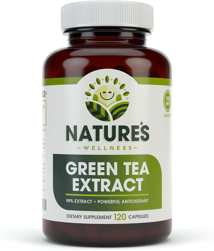 Green Tea Extract 98% Standardiseret med EGCG; Sund vægt Support, Metabolisme, Energi, Heart Health