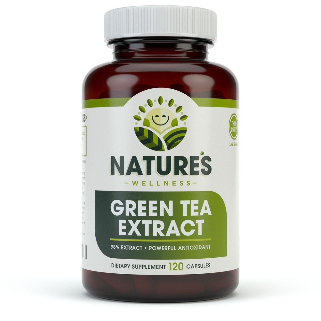 Green Tea Extract 98% Standardiseret med EGCG; Sund vægt Support, Metabolisme, Energi, Heart Health