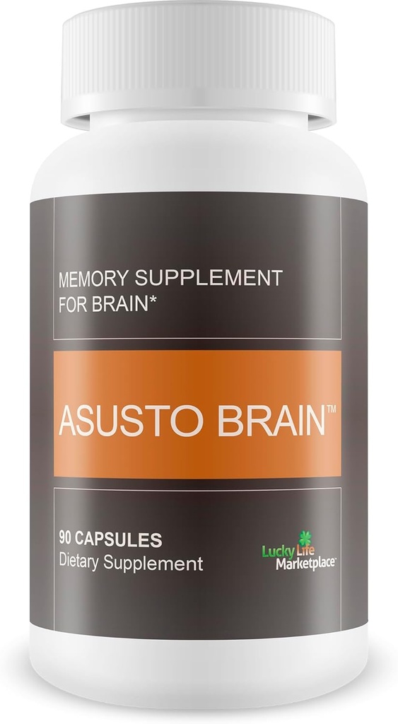 Astusto Memory Supplement for hjerne - Forbedret Capsule Formel - Natural Brain, Memory, & Focus Support - Brain Support - Brain Supplement - Nootrop - Natural Asusto Sandalwood Forbedret Formel