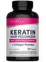 NeoCell Keratin Hair Volumizer With Collagen, Amla Extract and Vitamin C, Hair and Skin Supplement, Capsule, 60 Count, 1 Bottle