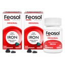 Feosol Original jerntilskud tabletter, non- heme 325mg Ferrosulfate (65mg Elemental Iron) per pille, 1 per dag, 4 måneder Supply, for Energy and immun System Support (120 ct Pack of 2)
