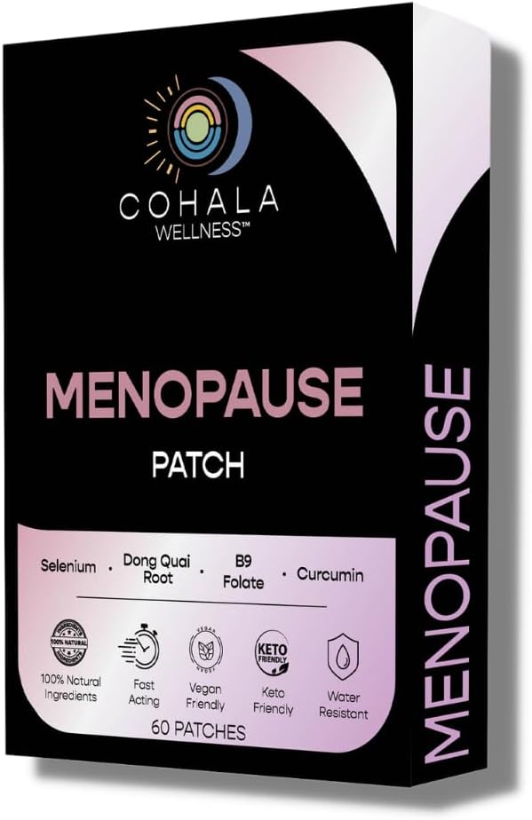 Menopause Relief Patch (60 dages forsyning) - Dong Quai Root, Selenium, Curcumin, Folate - 60 Patches