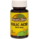 Naturens Blend Folinsyre 1000mcg tabletter 100 greve (3 Pack)