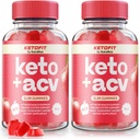 Pakke med 2 Ketofit Advanced Formel for vægttab - Premium Keto ACV Formel, Natural Blend of Keto + ACV i en gumme, Original Keto Fit Gomitas for Everyday Wellness (120 Gummies)
