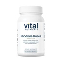Vital Nutrients Rhodiola Rosea MSD 124; Rhodiola Supplement for sund energi, hukommelse, og stress Support MSD 124; Gluten, Dairy, Soy Free MSD 124; Non- GMO MSD 124; 60 kapsler