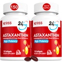 Astaxanthin Supplements 24mg, 5 Month Supply - Coconut MCT Olie, Friske Mikroalger Kilde w / Grape Seed Oil, Ashwagandha - Antioxidanter til sund hud, øjne, Aging - Non-GMO & Gluten Free, 150 Softgels
