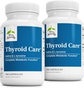 Terry naturligt Thyroid Care - immunforsvar sundhed & energi støtte Formel - Nutritional supplement med jod til Thyroid sundhed støtte - Wellness supplement med L-Tyrosine - 120 kapsler (pakke med 2)
