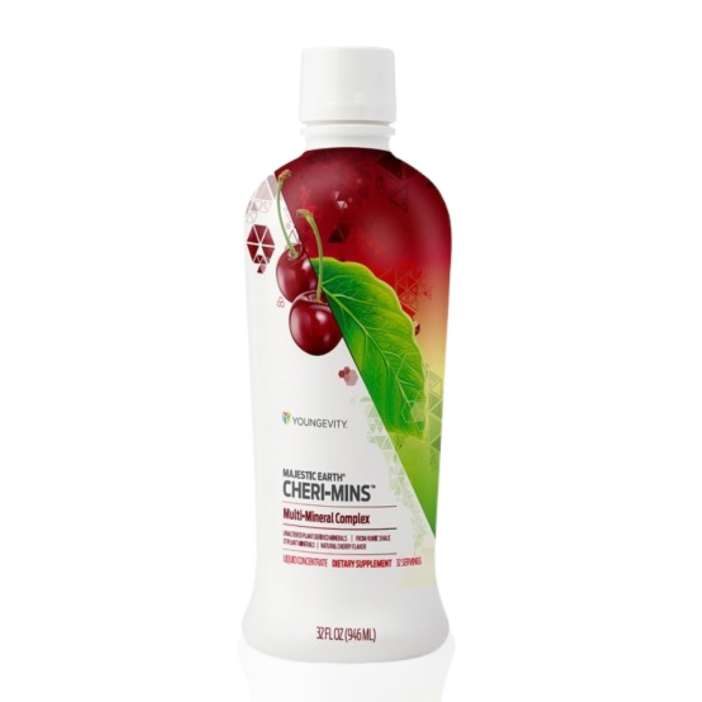 Youngevity Cheri- Mins ™ Plant Derived Liquid Minerals - Great Tasting Formel - 77 + Natural Uændret Trace Minerals - Kolloid Form Humic Shale (32 Fl Oz)