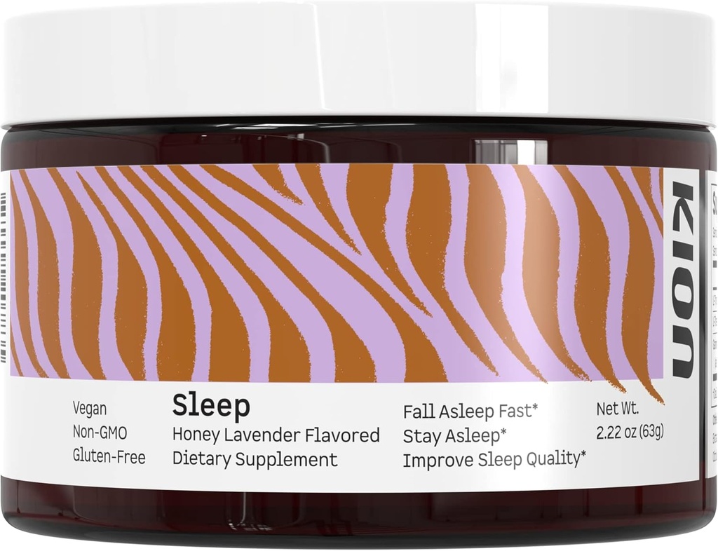 Kion Honey Lavender Dvalepulver • 124; Fall Assabing Fast, Stay Assabing & Forbedre søvnkvalitet • 124; Aminosyre drevet søvn • 124; 30 Servering