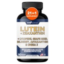 Gade Nutrition Lutein og Zeaxanthin Kosttilskud Note 124; Astaxanthin Eye Vitaminer med Omega 3, Resveratrol, Bilberry, Lycopene, Quercetin, Ginkgo Biloba, D-vitamin og mere øjenpleje Vitaminer og mineraler