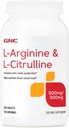 GNC L Arginin + L Citrullin 500 mg hvert tillæg, understøtter nitrogenoxid produktion og sundt blodkar Tone, 120 Servere