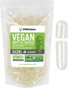 XPRS Nutra Størrelse 4 Tomme kapsler - 1000 Grev lille tom Vegansk Capsules - Vegetariske piller - selv vegetabilsk Capsule Fyldning - Fyldelig Do- It- Yourself Veggie Caps til kosttilskud
