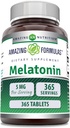 Amazing Formulas Melatonin 5 Mg Tablets Supplemented 124; Non- GROMLE 124; Gluten Free