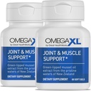 OmegaXL Joint Support Supplement - Natural Muscle Support, Green Lipped Mussel Oil, Soft Gel Pills, Drug-Free, 60 Count (2 Pack)