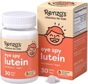 Renzo 's Eye Spy Lutein med Bilberry Extract, Opløselige Kids Vitaminer for Eye Health, Sugar- Gratis Kosttilskud, 30 Orange- Flavored Melty Tabs